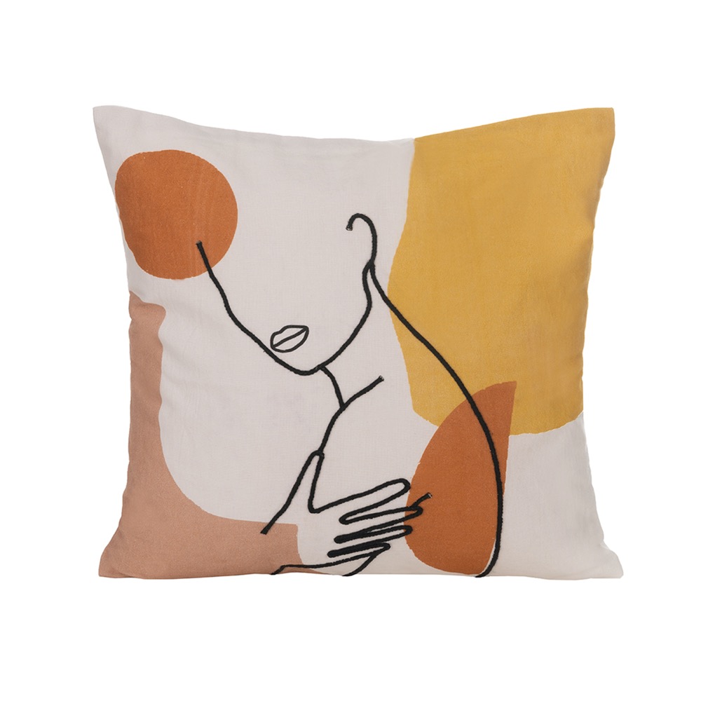 COTTON CUSHION PAINTING 40X40